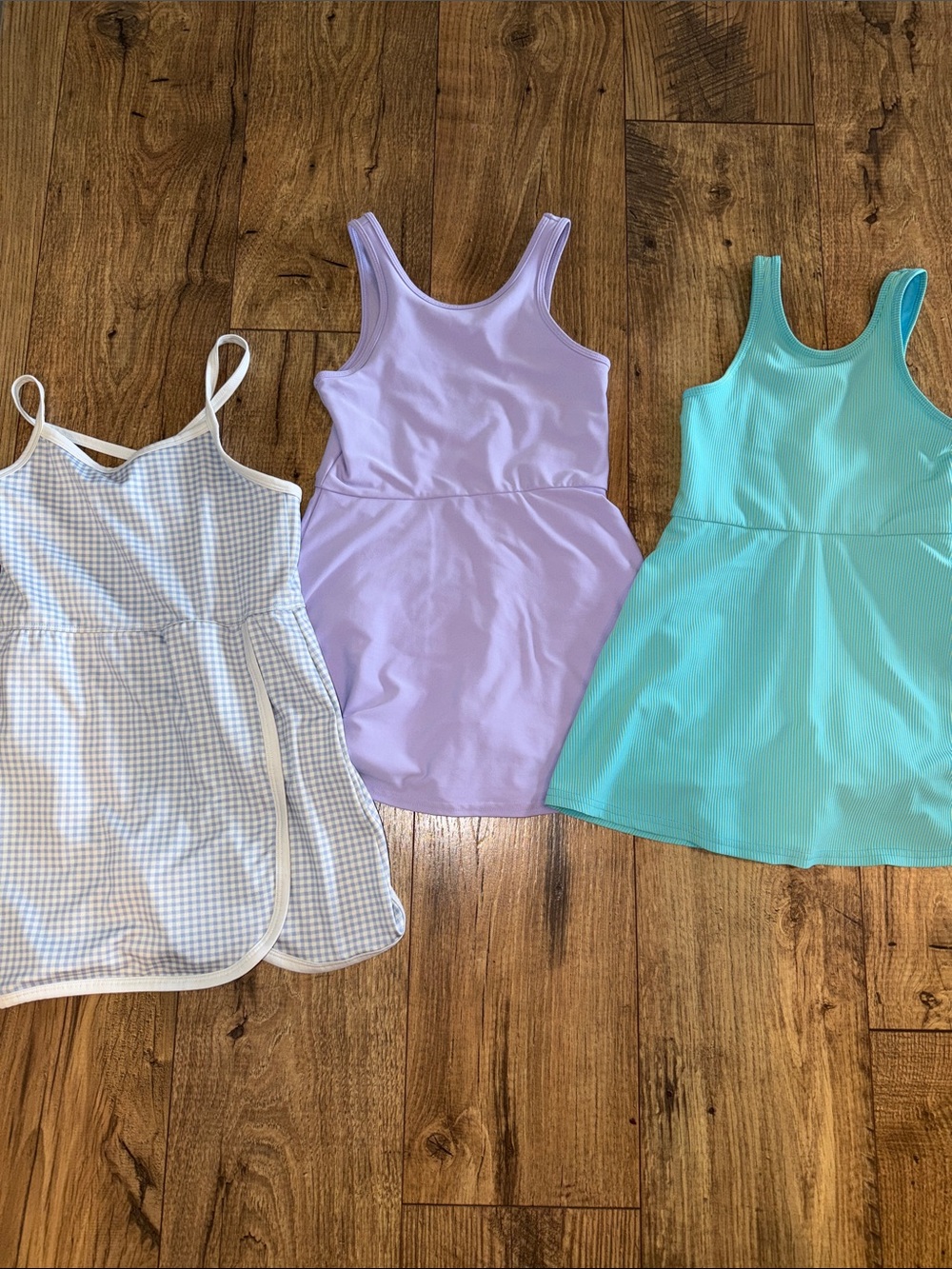 Girls athletic dresses with built in shorts!